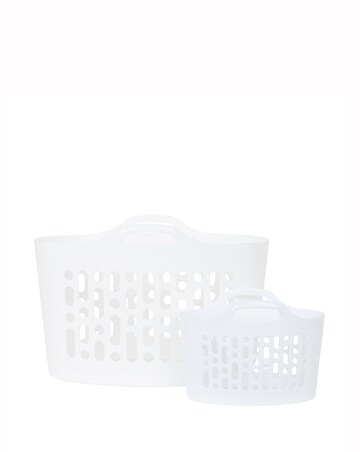 Wham Flexi Laundry 2 Piece Utility Basket Set 8L and 50L Set of 2