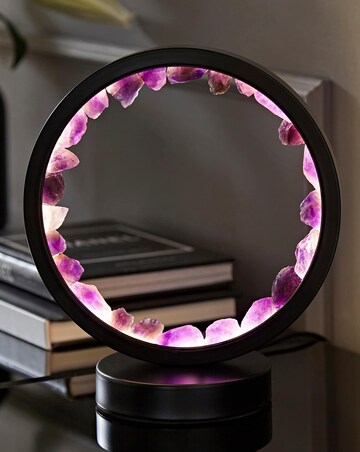 ValueLights Amethyst Crystal Wellness Table Lamp Light