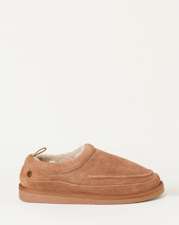 FatFace Lewis Suede Mule - Tan Brown