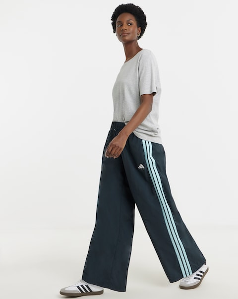 Adidas 3 Stripe Wide Leg Jogger
