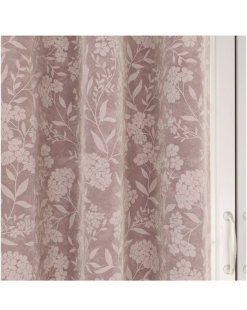 Cuba Floral Print Eyelet Curtain