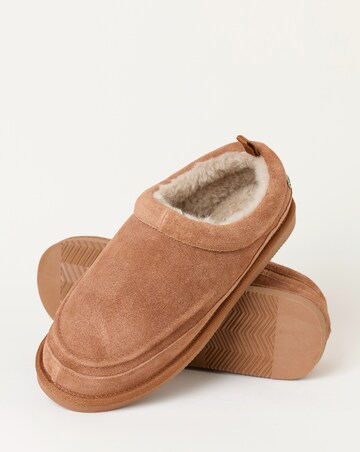 FatFace Lewis Suede Mule - Tan Brown