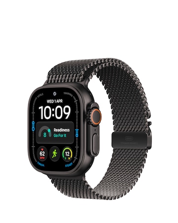 Apple Watch Ultra 4 GPS + Cellular 49mm - Black Titanium/Black Milanese Loop - L