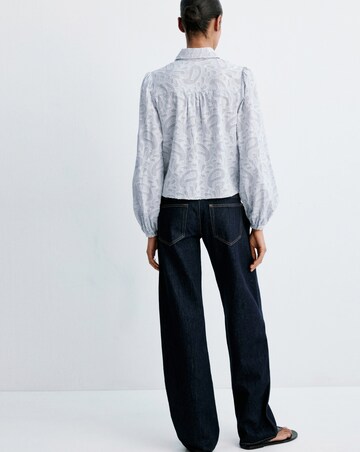 Mango Striped Shirt With Embroidered Details