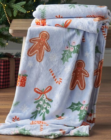 Catherine Lansfield Christmas Gingerbread Throw