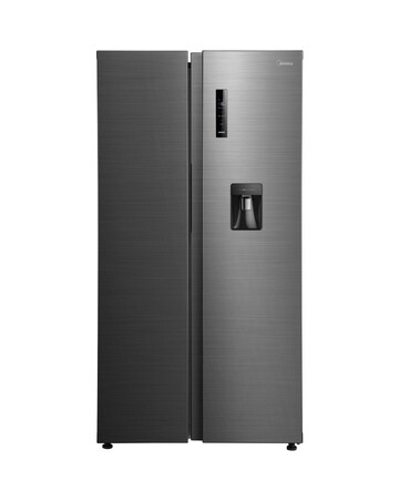 Midea Side-by-Side Fridge Freezer - Silver + Installation