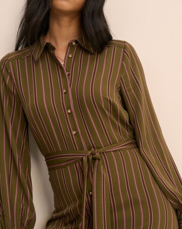 NOBODY'S CHILD PETITE BRANDY SHIRT MIDI DRESS