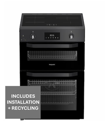Hotpoint HDE6IDC2SA 60cm Electric Double Cooker with Induction Hob Install