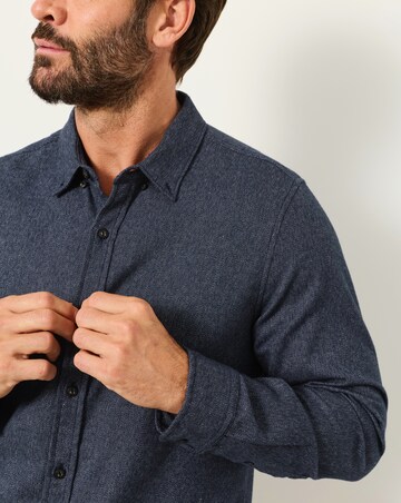 FatFace Long Sleeve Tadwick Shirt - Navy