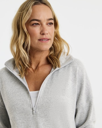 Figleaves Brushed Rib Half Zip Lounge Set