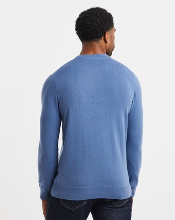 Lyle & Scott Cotton Merino Crew Neck Jumper - Blue