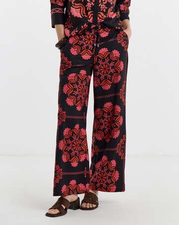 Black Paisley Wide Leg Trouser Co-ord