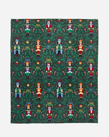 Christmas Nutcracker Fleece Throw