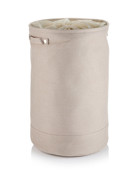 Minky 86L Round Laundry Hamper with Drawstring