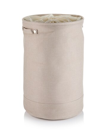 Minky 86L Round Laundry Hamper with Drawstring