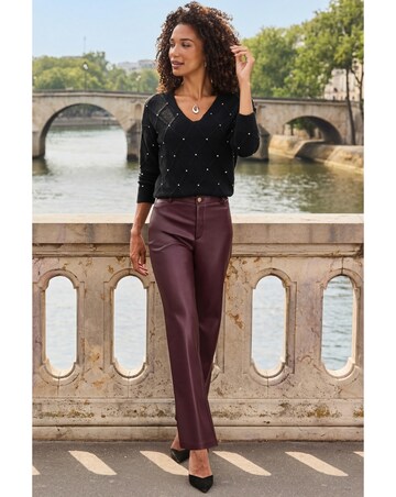Sosandar Faux Straight Leg Trouser