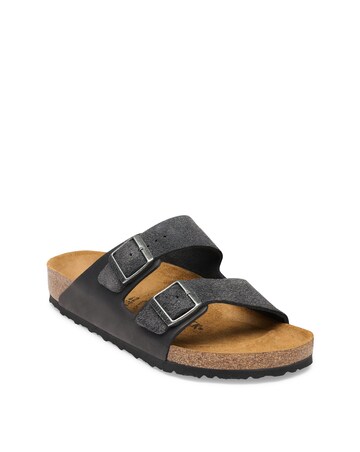 Birkenstock Classic Oiled Suede Mix Arizona Sandals - Charcoal