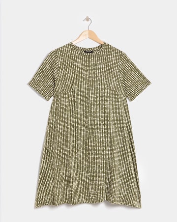 Cotton Slub A-Line Swing Dress