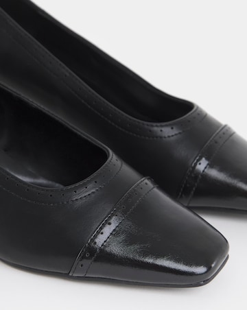 Autumn Flared Block Heel Court Shoes - Extra Wide Fit (EEE)