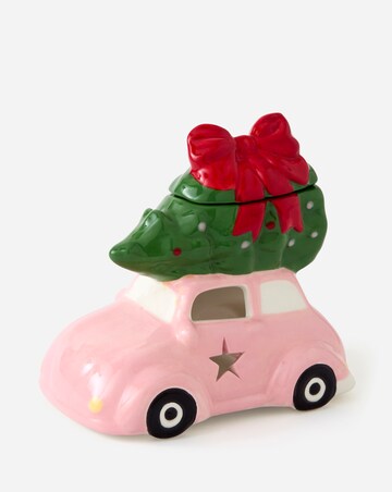 Pink Car with Christmas Tree Ceramic Oil Burner
