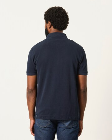 FatFace Short Sleeve Pique Polo - Navy