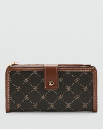 Mango Large Wallet With Logo Print