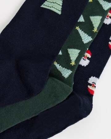 Jack & Jones Christmas Tree 3-Pack Socks - Green Multi