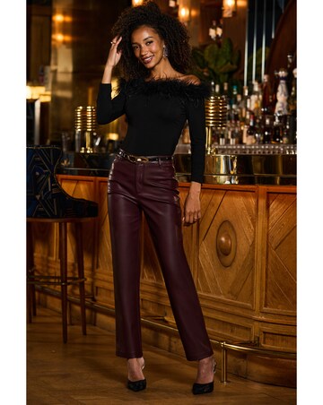 Sosandar Faux Straight Leg Trouser
