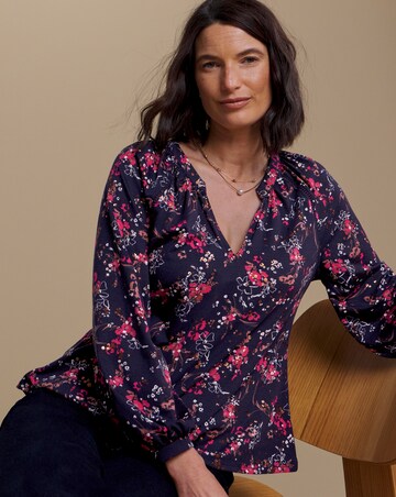 Julipa Metalic Print Jersey Blouse