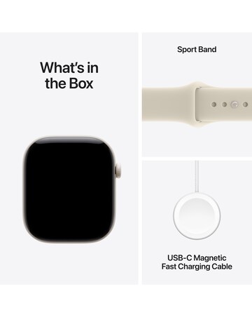 Apple Watch Series 12 GPS + Cellular 42mm - White Ceramic/Sand Sport Band - M/L