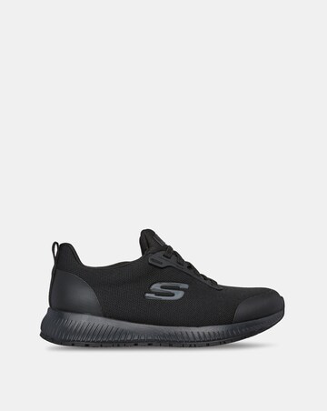 Skechers Black Workwear Squad Slip Resistant Trainers - Wide Fit (E)