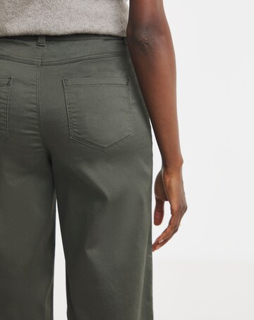 Khaki Wide Leg Jegging