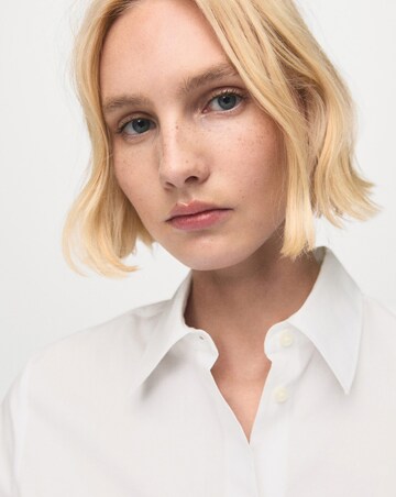 Mango Cotton And Lyocell Blend Straight Shirt