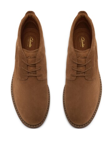 Clarks Newford Mid Suede Boot - Light Brown