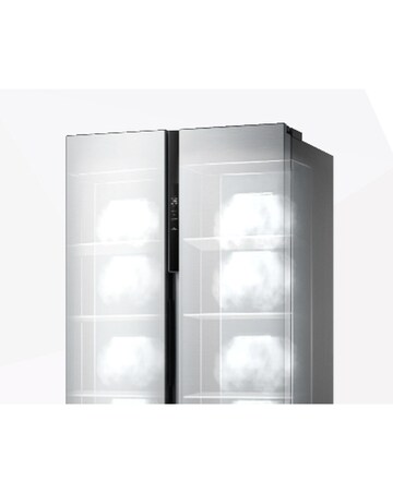 Midea American Side-by-Side Fridge Freezer - Inox + Installation