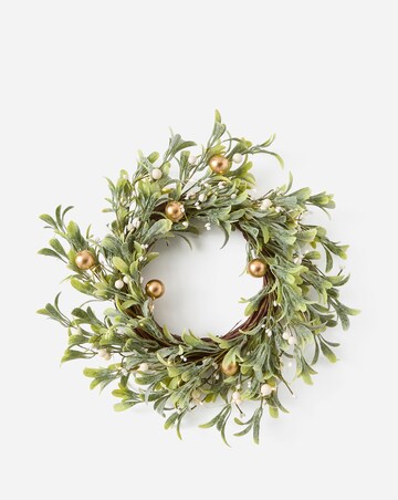 Pre-Lit Mistletoe Wreath 40cm