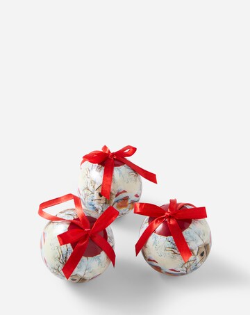 Set of 6 Robin Baubles in Box