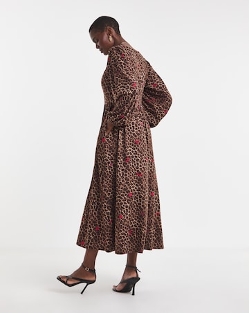 Leopard Print Corset Seam Dress