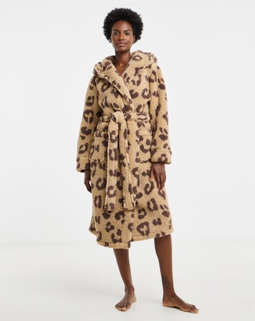 Leopard Teddy Dressing Gown