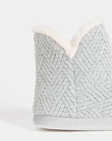 Laurel Knitted Bootie Slippers - Extra Wide Fit (EEE)