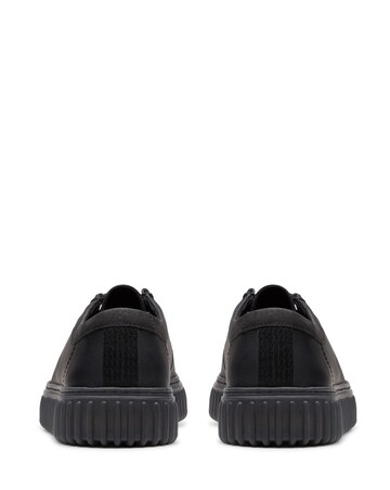 Clarks Torhill Lo Leather Shoe - Black