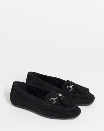 Heavenly Soles Prague Suede Diving Moccasin - Wide Fit (E)