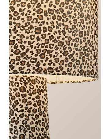 ValueLights Bertie Leopard Print Midi Floor Lamp