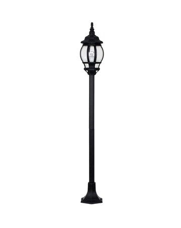 ValueLights Windsor Black Outdoor IP44 Wired Lamp Post Light - Bulb Included