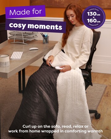 Slumberdown Cosy & Snug Sherpa Fleece Heated Throw