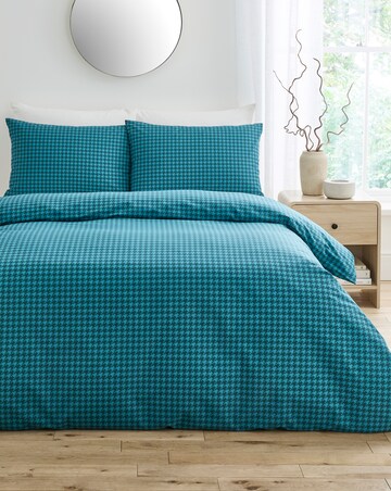 Houndstooth Cotton Blend Duvet Cover Set