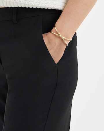 Black Tailored Wide Leg Trousers