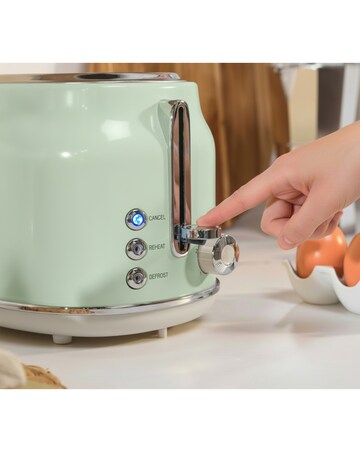 Salter Retro Rapid Boil Kettle & Retro 2 Slice Toaster - Green Bundle