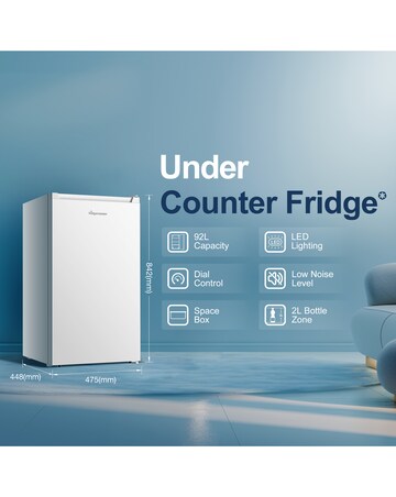 Fridgemaster MUL4892E Under Counter Fridge - White E Rated 85CM