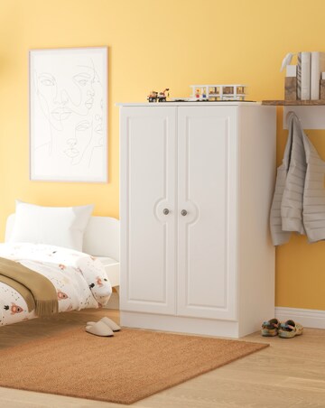Peregrine Ready Assembled 2 Door Midi Wardrobe - Kids